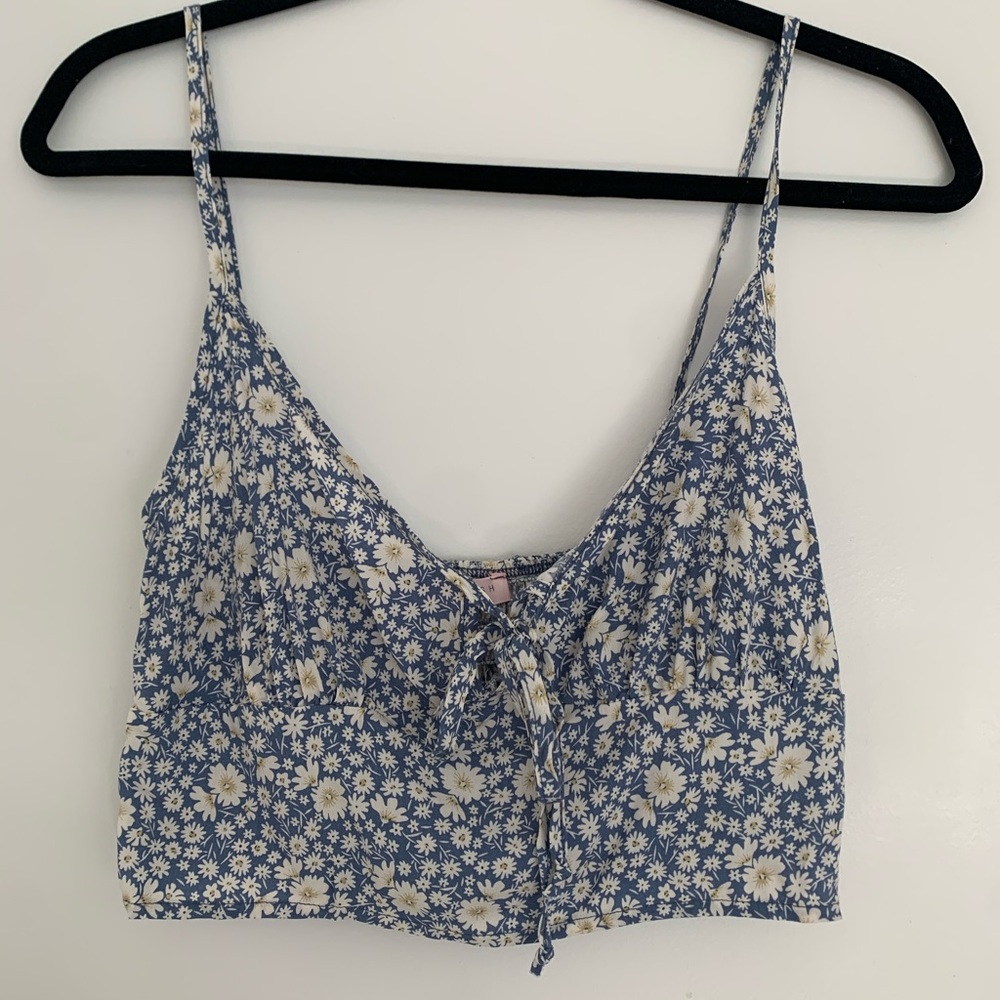 Blue Blush Crop Top